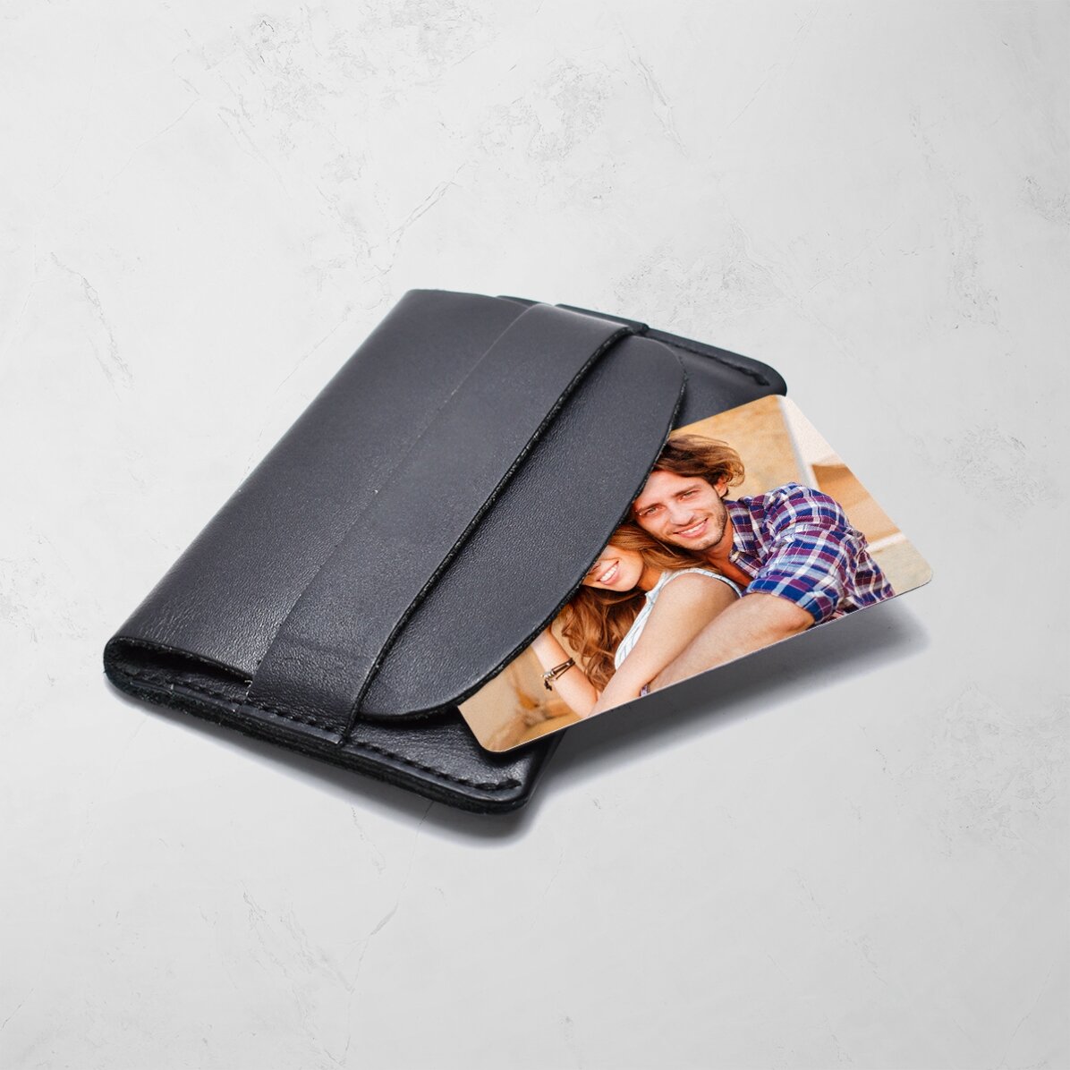 Card aluminiu personalizat față-verso cu poze landscape