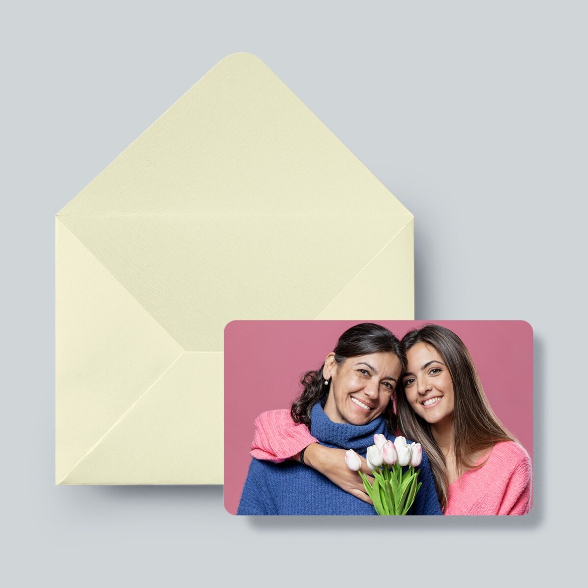 Card aluminiu personalizat față-verso cu o poza și text - Mesaj de apreciere