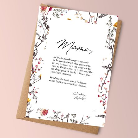 Personalised thank you card with text - Mum