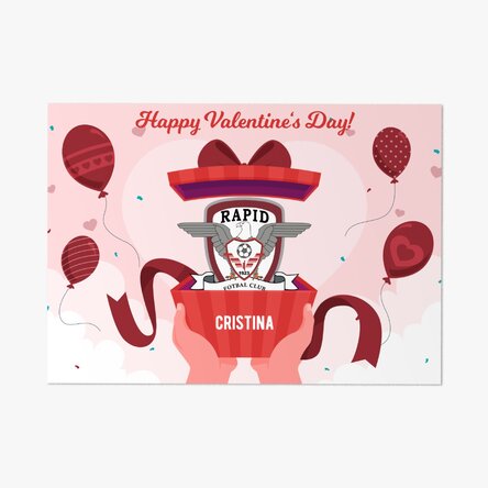 Card FC Rapid personalizat cu text - Cadou
