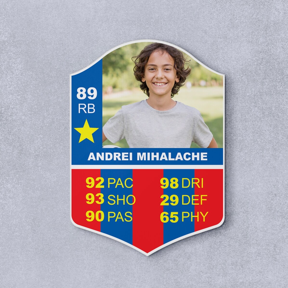 Card FIFA personalizat cu o poză și statistici - SB