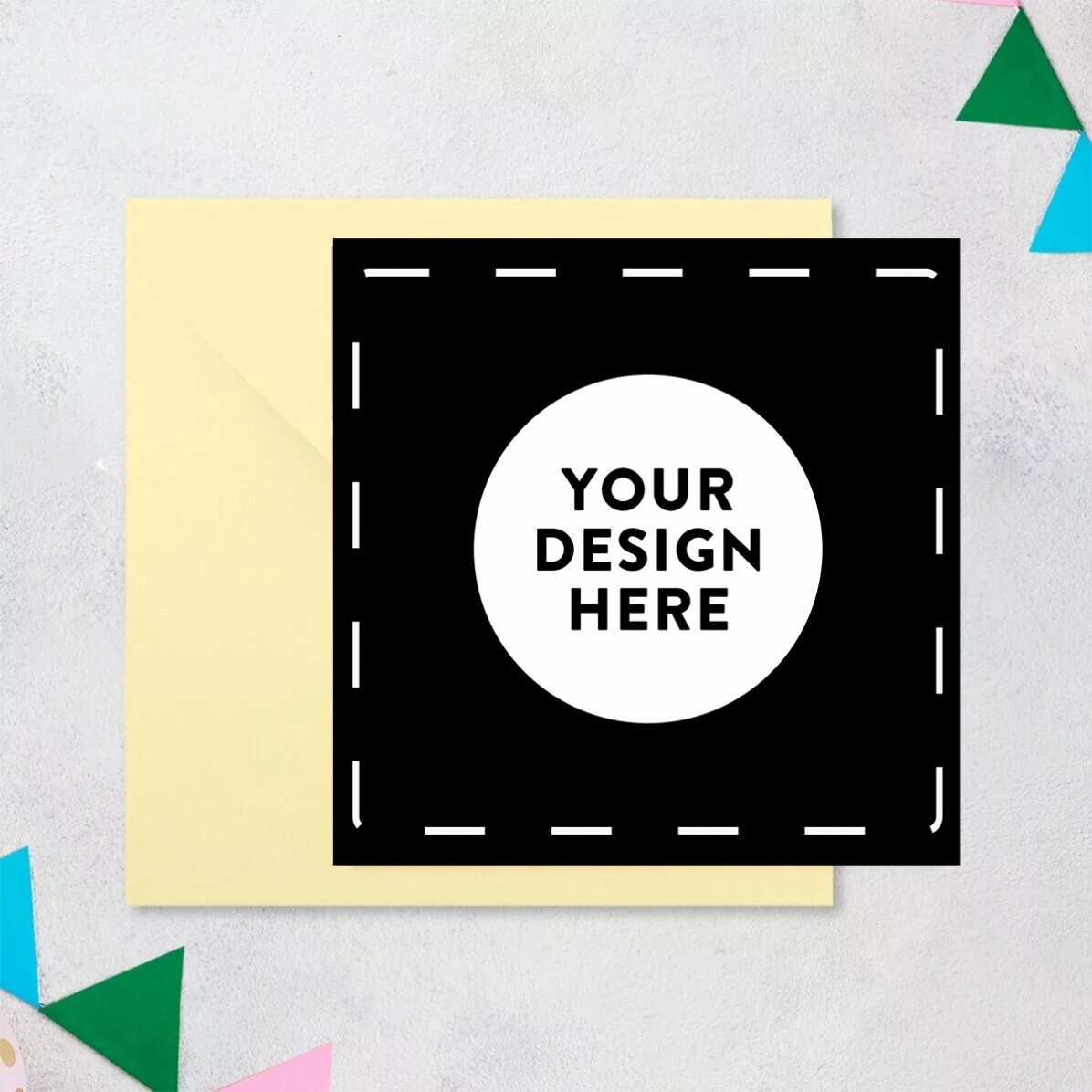 Card pătrat personalizat cu grafica ta