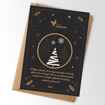 Card personalizat cu logo și text - Christmas