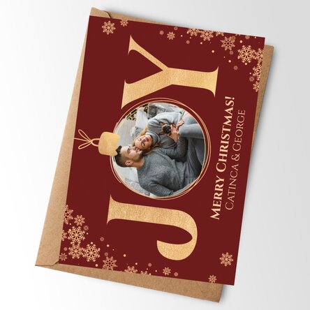 Card personalizat cu poză și mesaj - Merry Christmas!