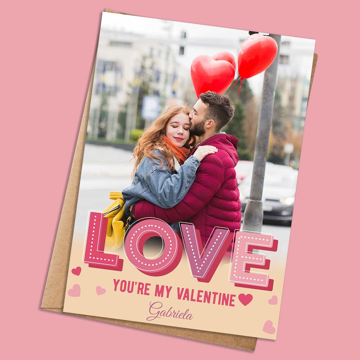 Card personalizat cu poze și text - LOVE