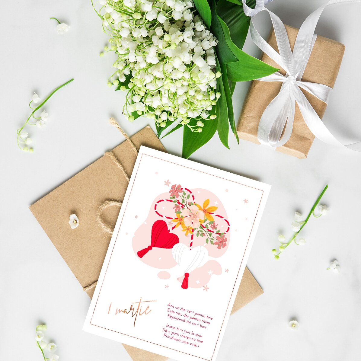 Card personalizat cu text - Primăvară frumoasă