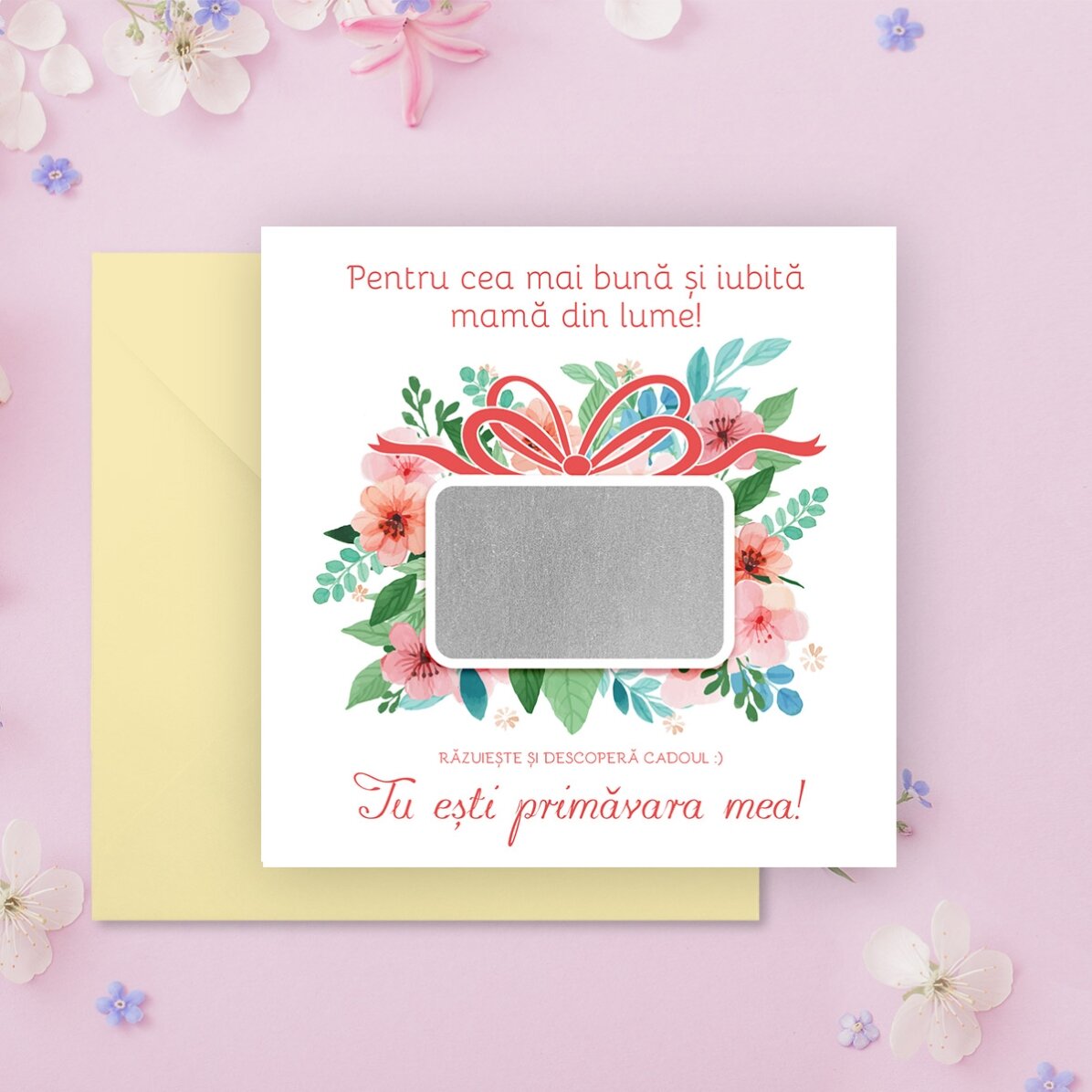 Card răzuibil personalizat cu mesaj - Cadou