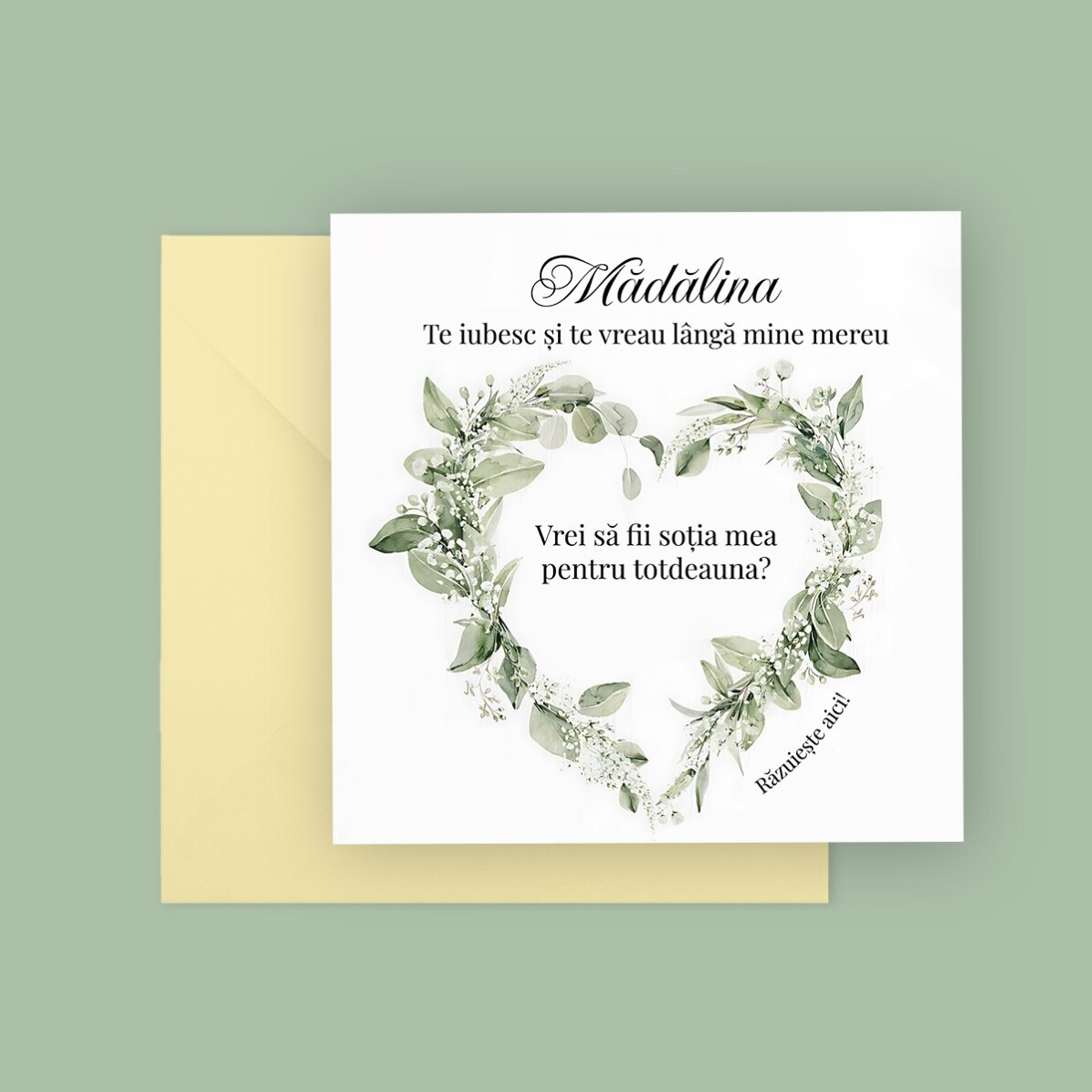 Card răzuibil personalizat cu mesaj - Cerere în căsătorie