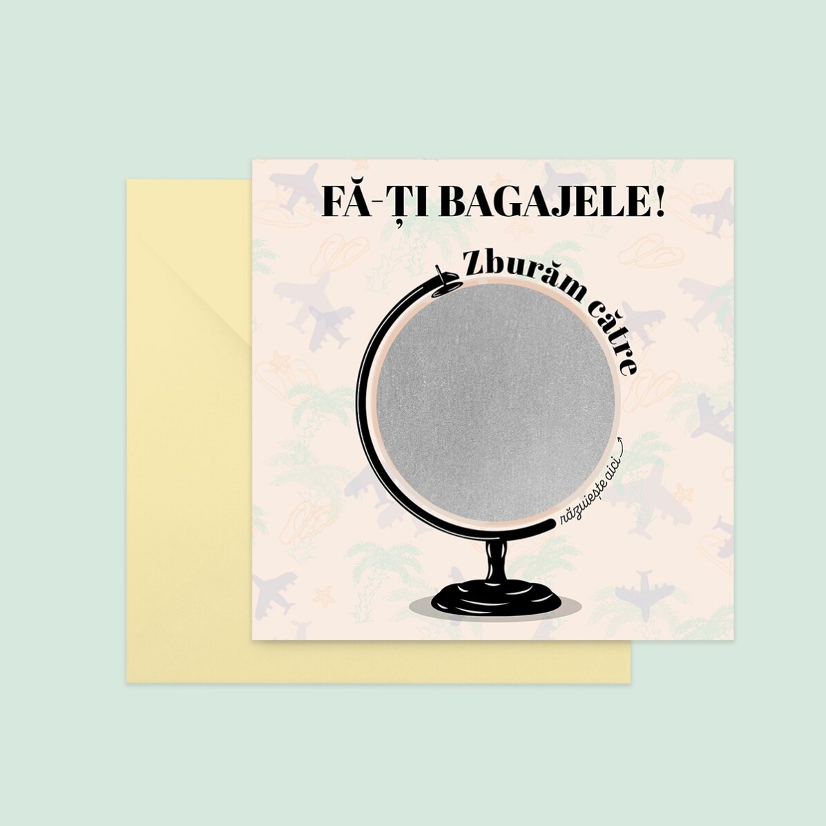 Personalised scratch card with message - Globe