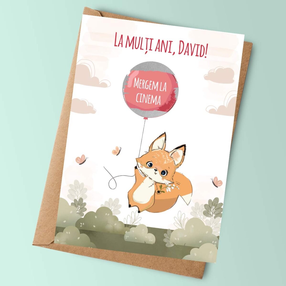 Card răzuibil personalizat cu mesaj pentru copii - Zi de naștere