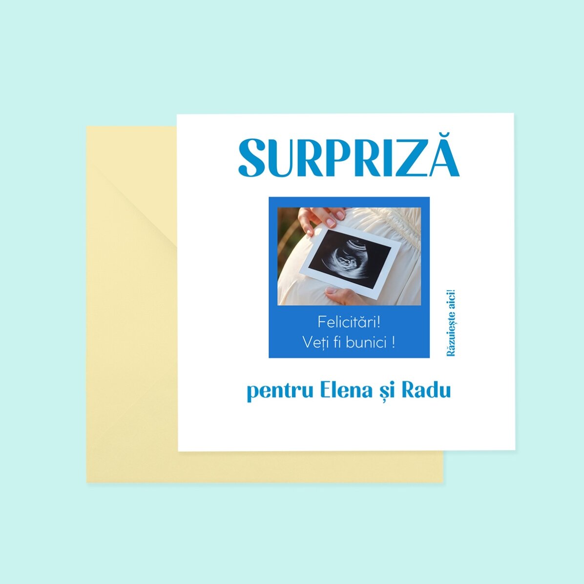 Card răzuibil personalizat cu text - Surpriză