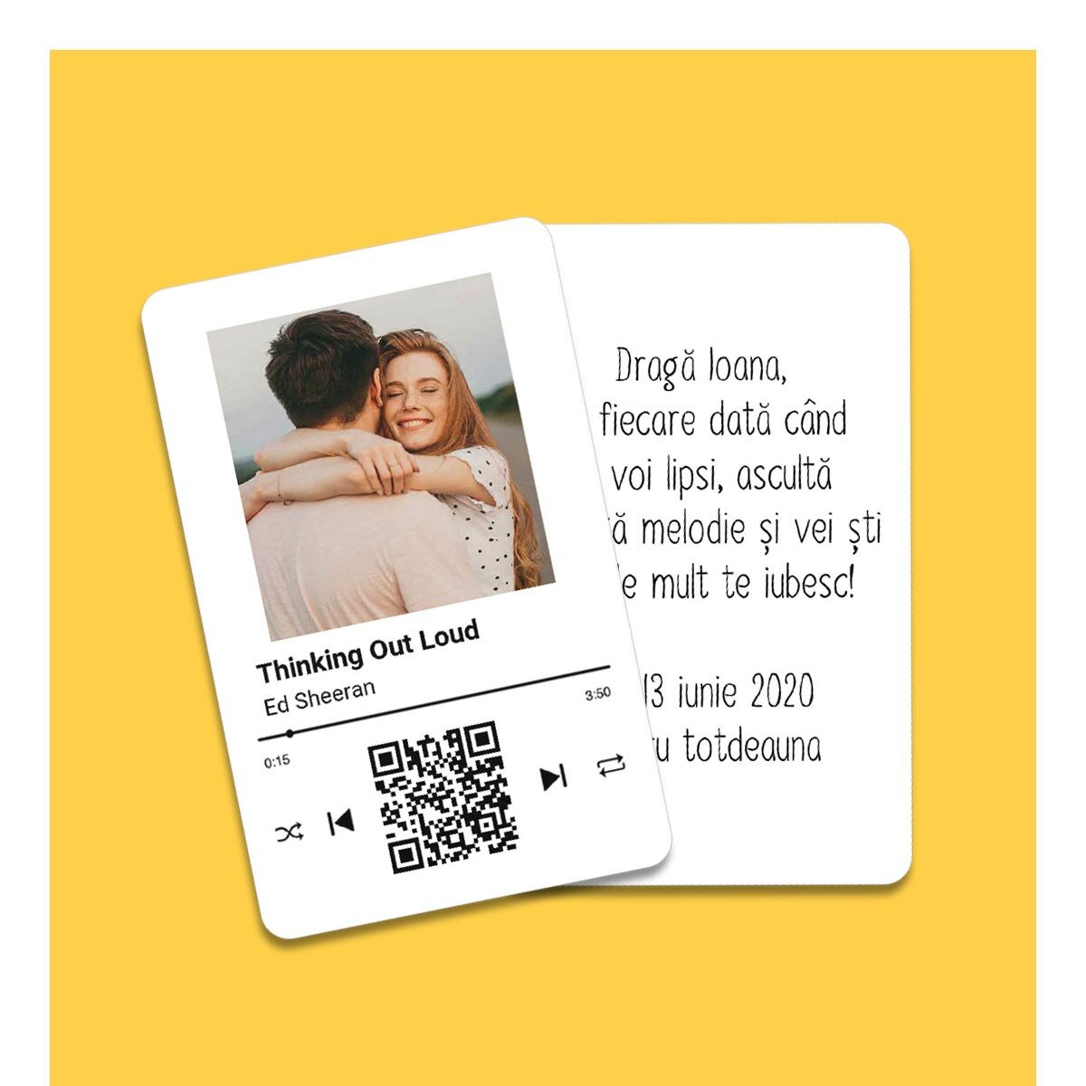 Customised double-sided aluminium cards