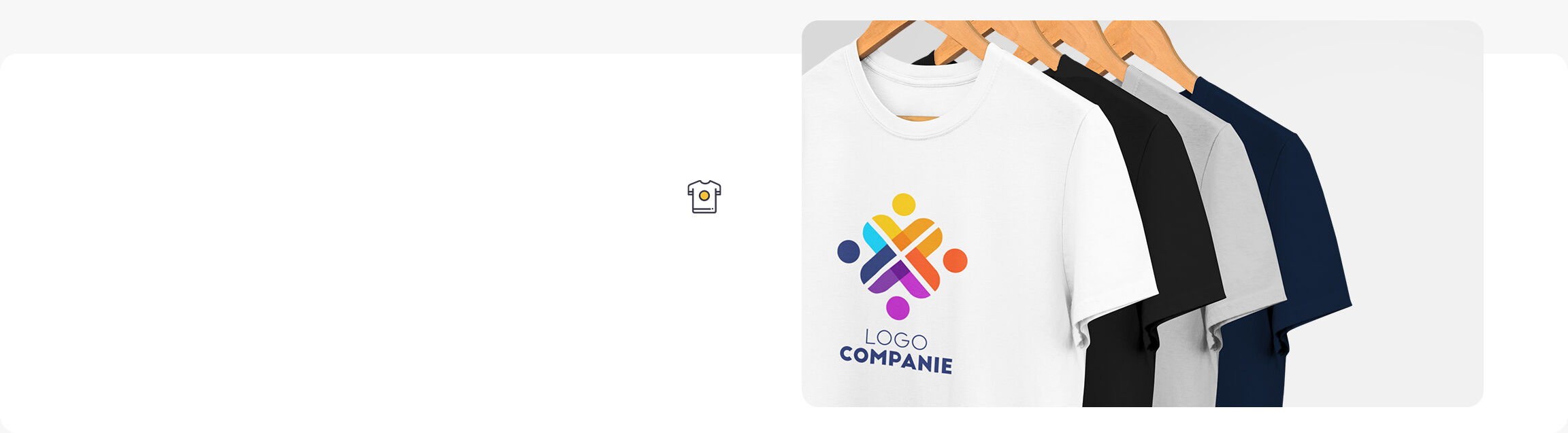 Customised T-shirts with logo