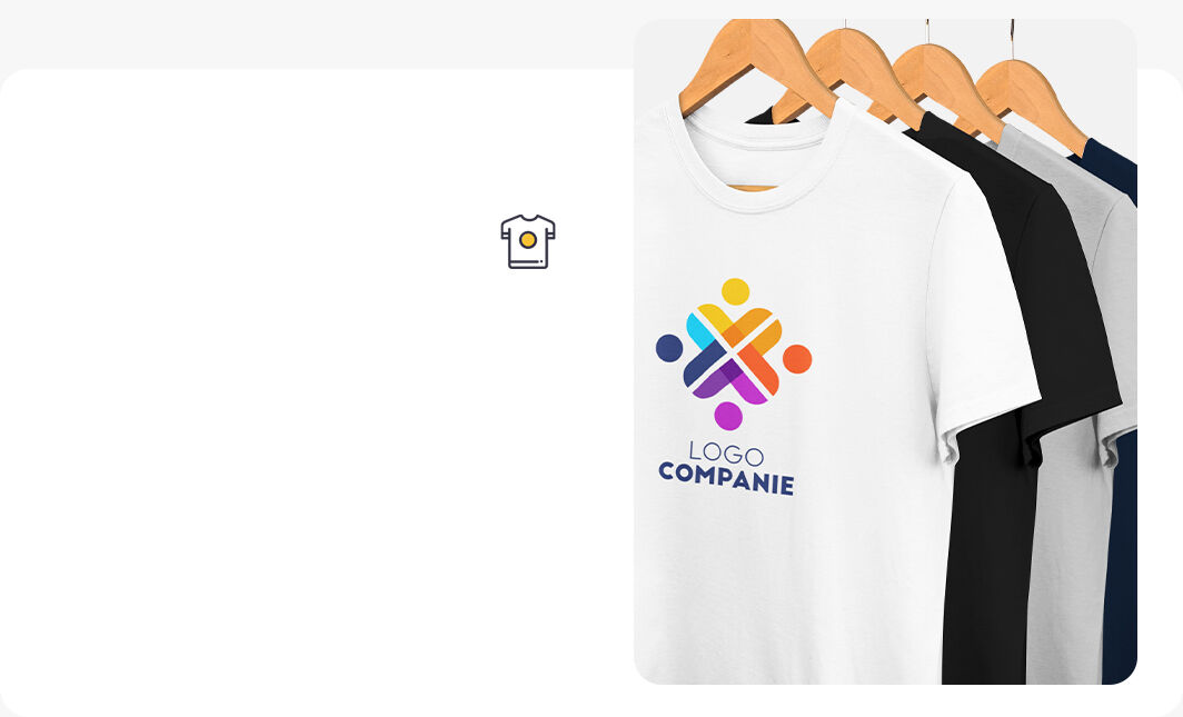 Customised T-shirts with logo