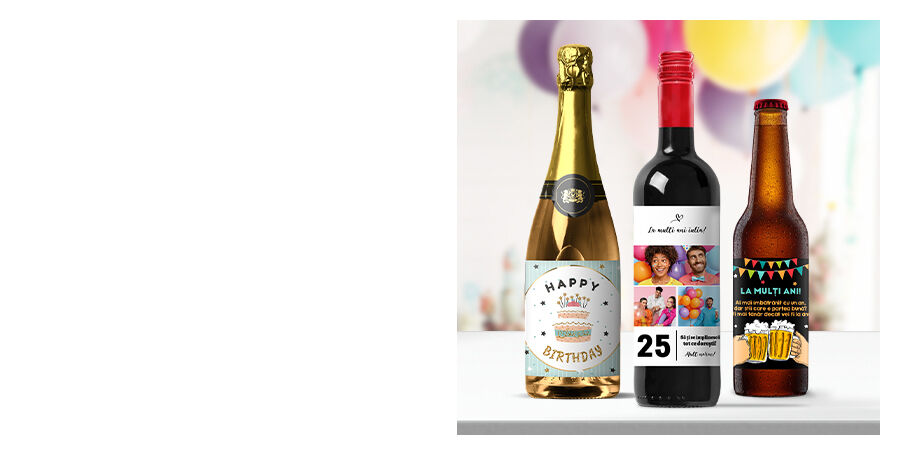 Personalised drinks for birthdays