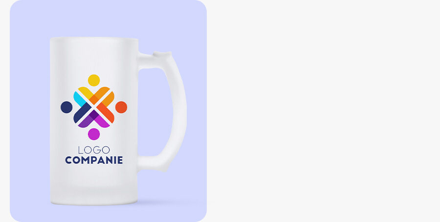 Customised corporate beer mugs