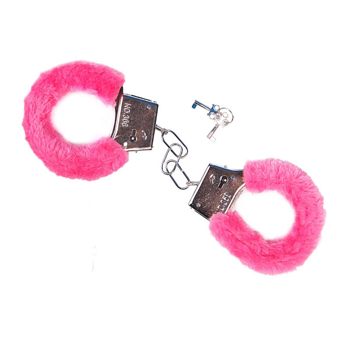 Metal handcuffs with fur lining
