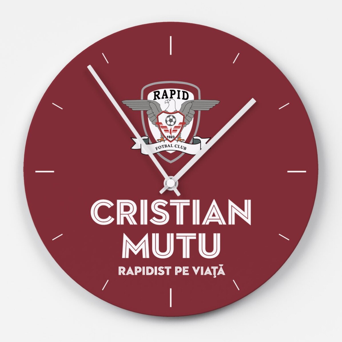 Ceas FC Rapid 1923 personalizat cu nume - Rapidist pe vecie