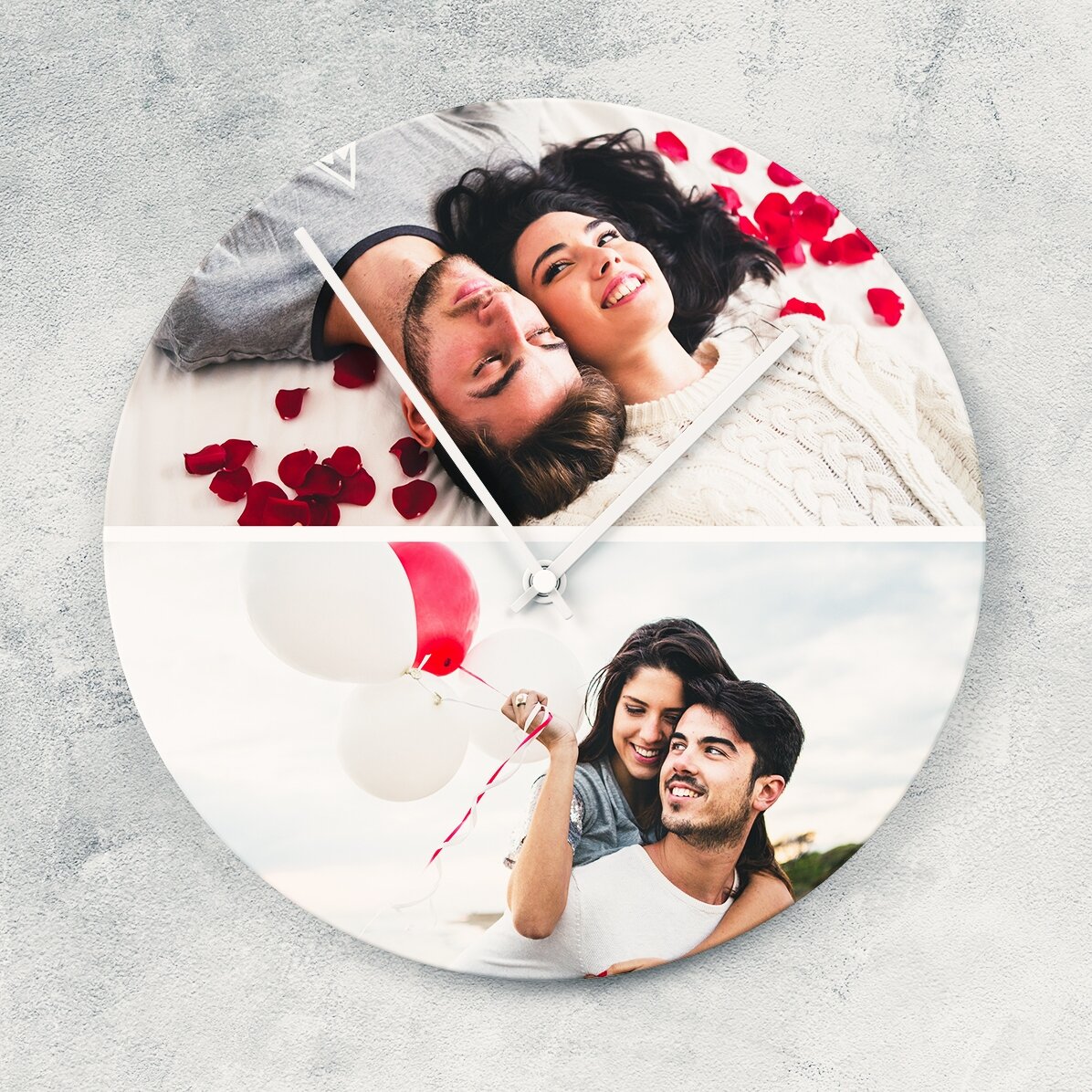 Ceas personalizat cu 2 poze