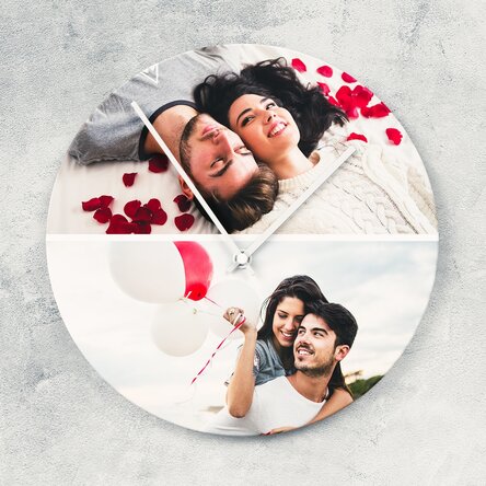 Ceas personalizat cu 2 poze