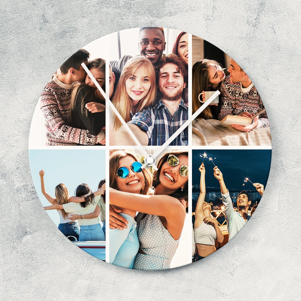 Ceas personalizat cu 6 poze