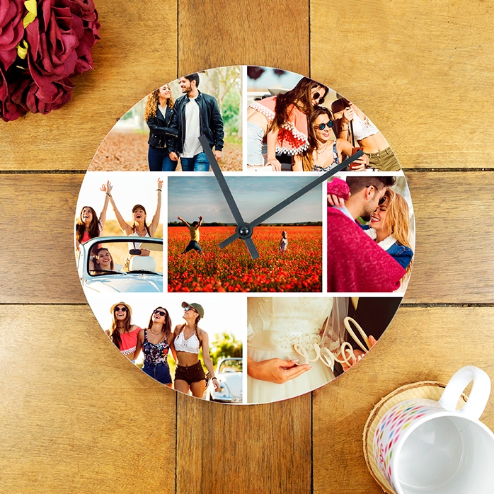 Ceas personalizat cu 7 poze