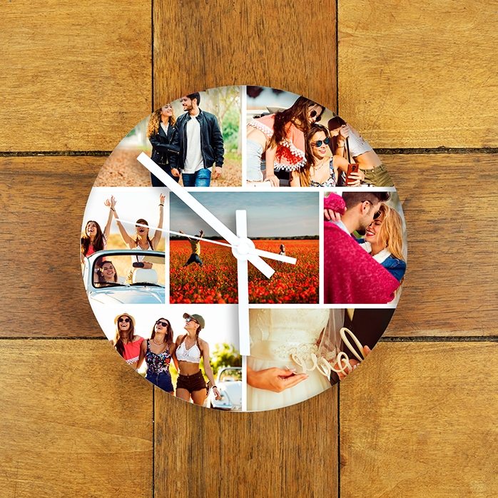 Ceas personalizat cu 7 poze