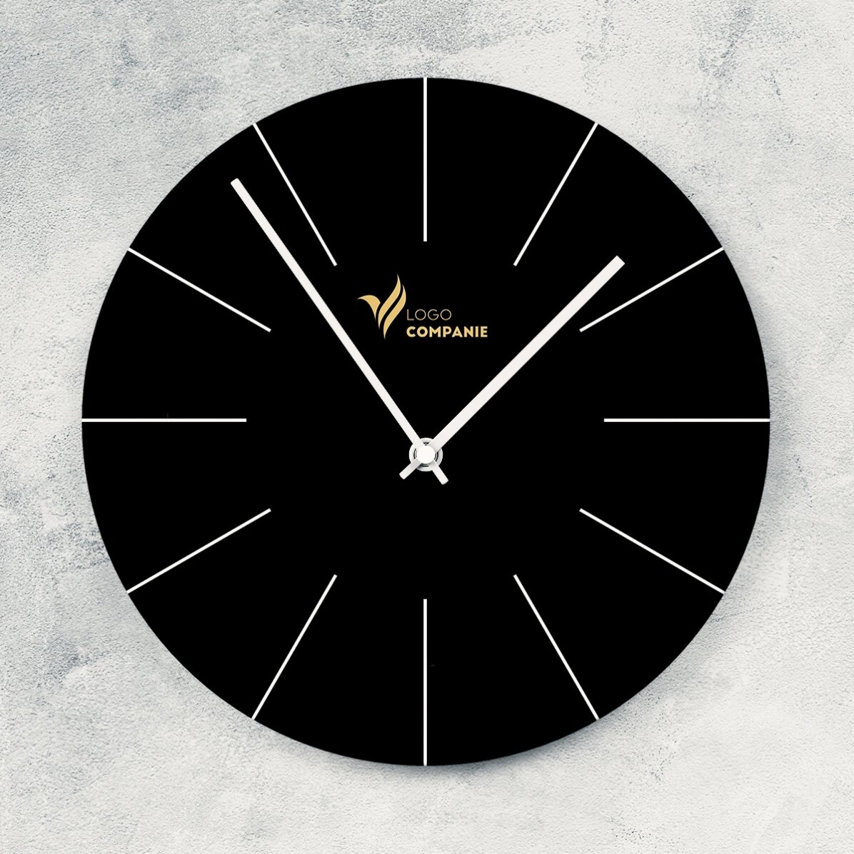 Ceas personalizat cu logo - Black