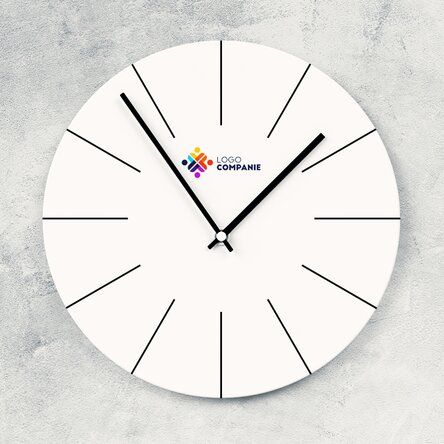 Ceas personalizat cu logo - White