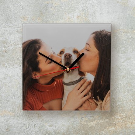 Ceas pătrat personalizat cu o poză