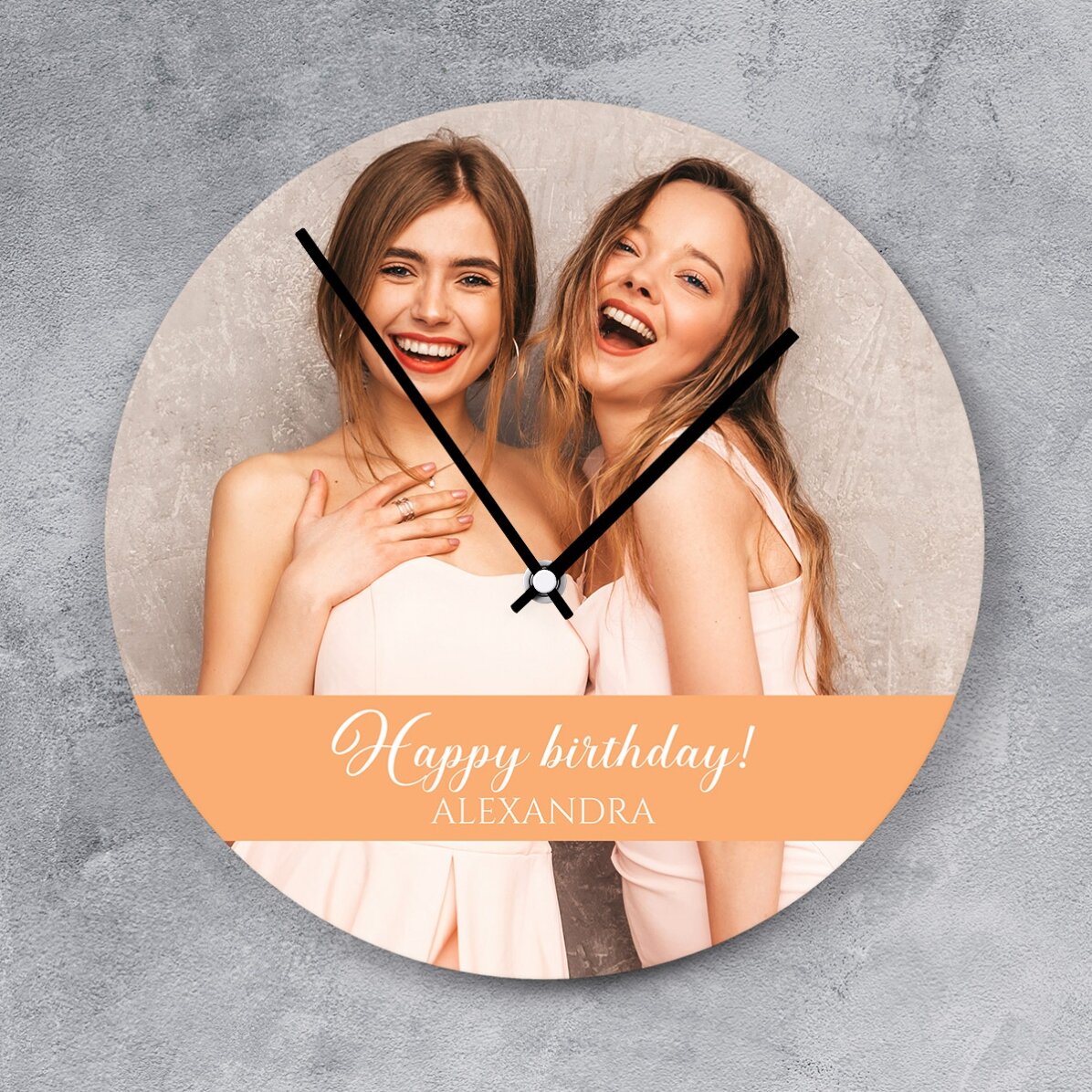 Ceas personalizat cu poză și mesaj 