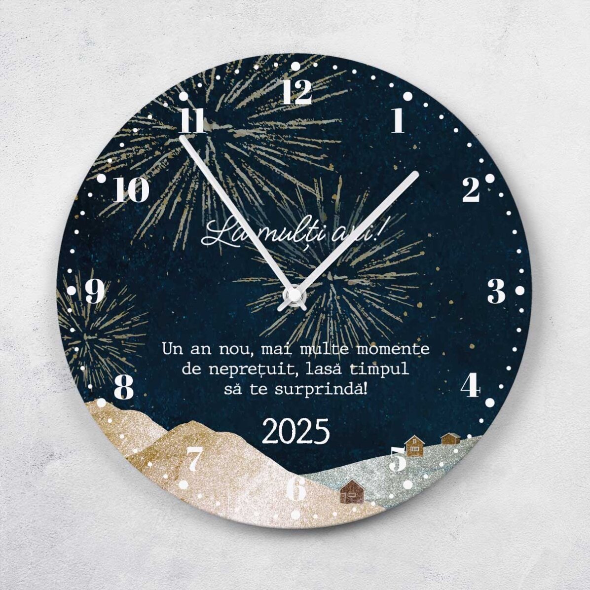 Ceas personalizat cu text - Un an nou