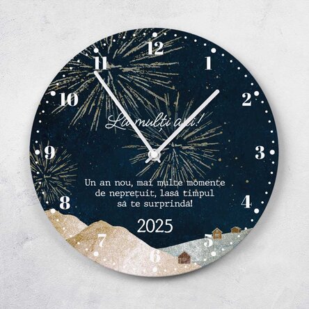 Ceas personalizat cu text - Un an nou