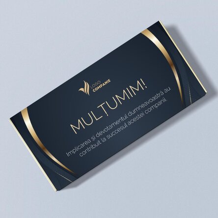 Ciocolată personalizată cu logo și text - Felicitări