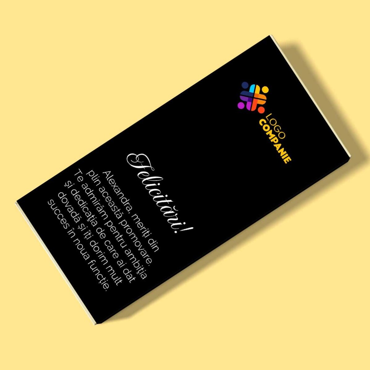 Personalised chocolate with logo and text - Promotion