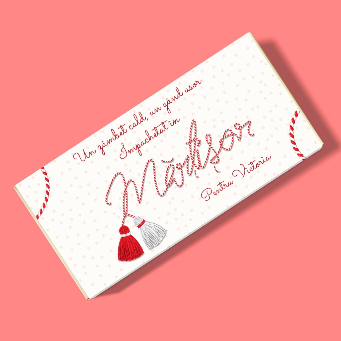 Personalised chocolate with message