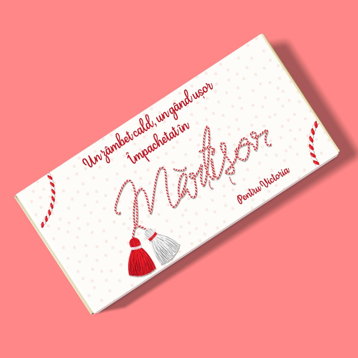 Personalised chocolate with message