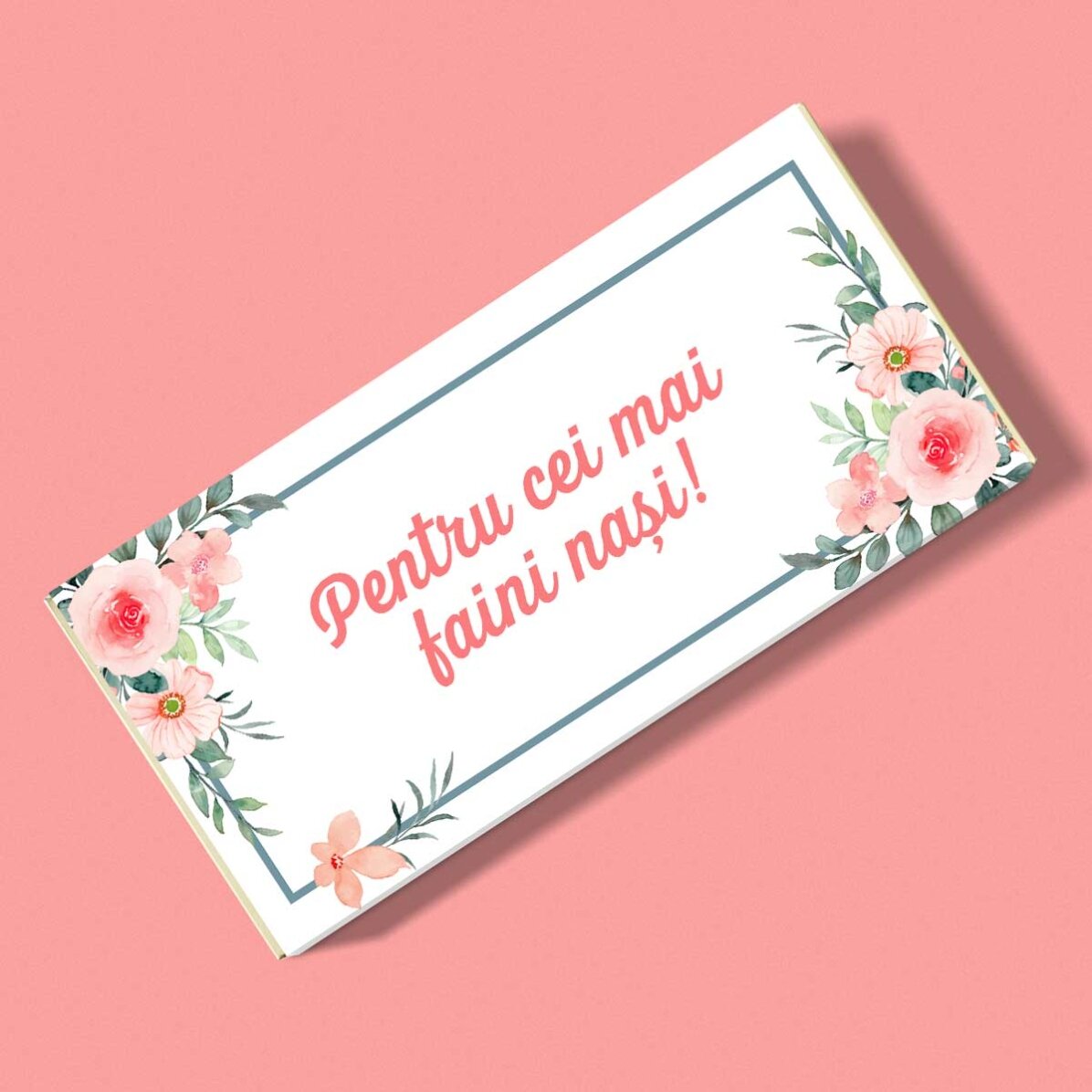 Ciocolată personalizată cu mesaj - Mesaj pentru nași