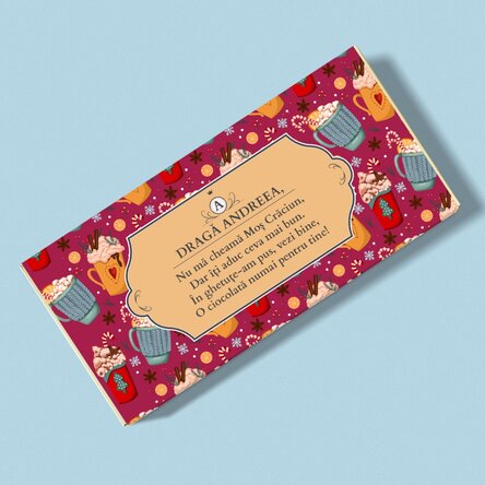 Ciocolată personalizată cu mesaj  - Nu mă cheamă Moș Crăciun