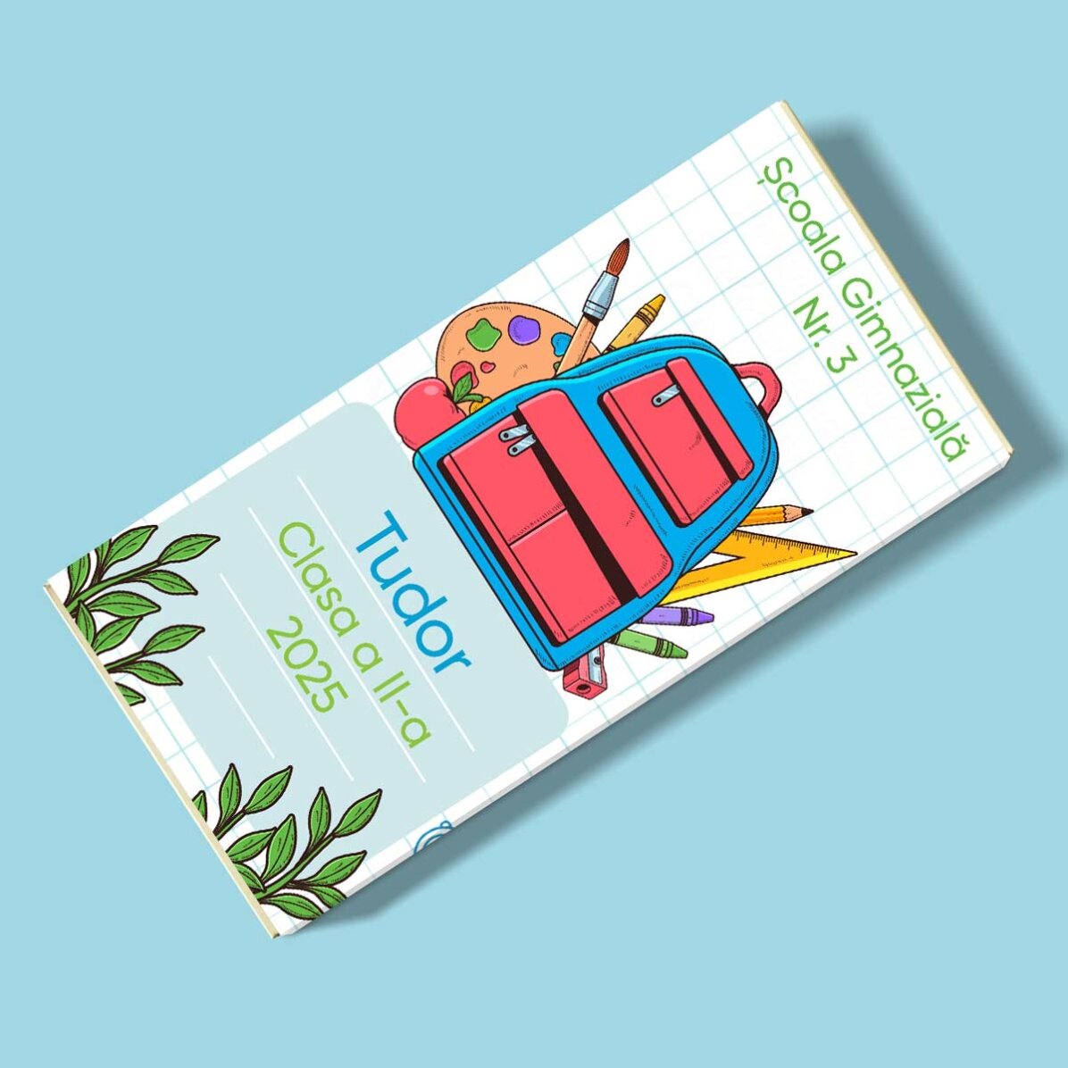 Ciocolată personalizată cu mesaj - Prima zi de școală