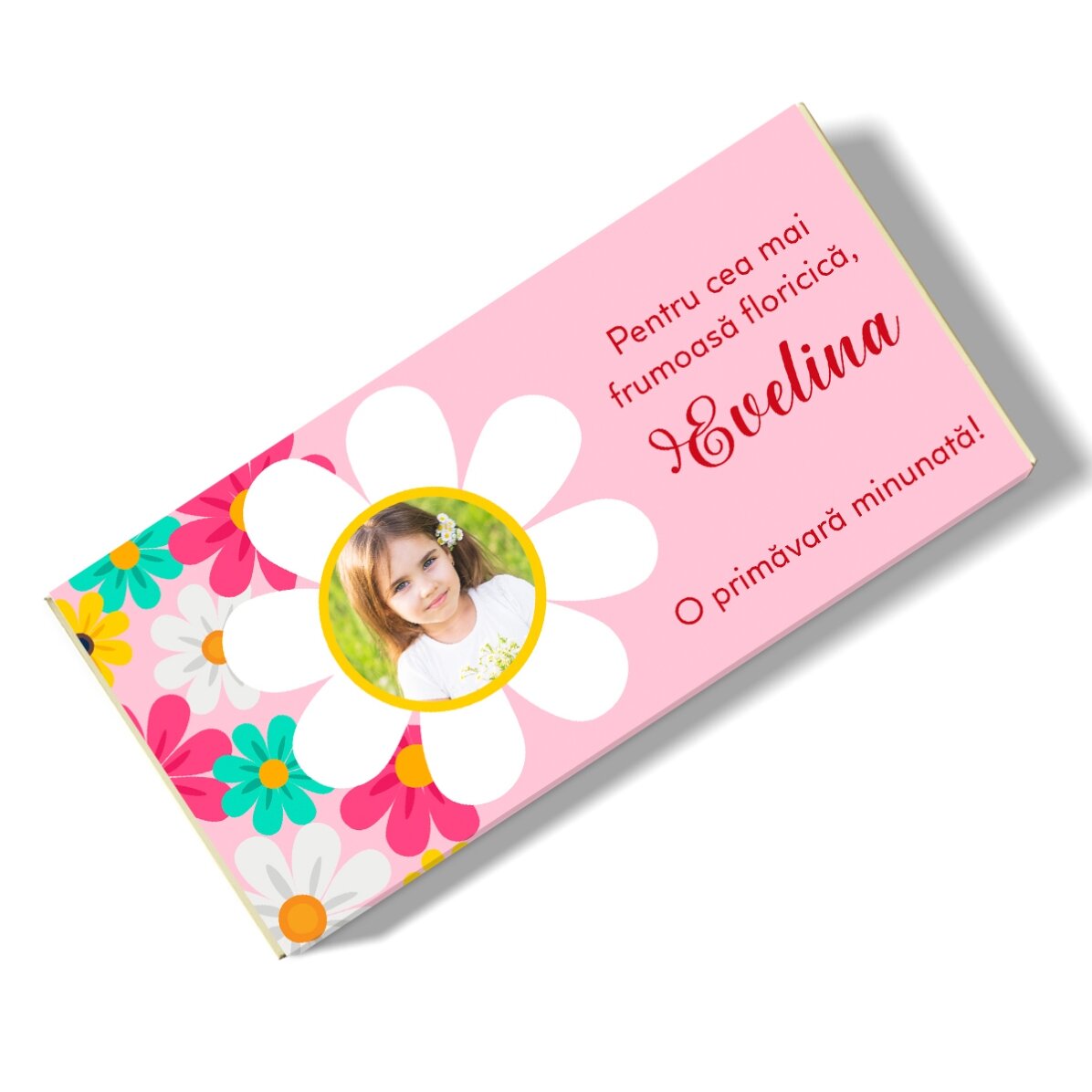 Personalised chocolate with message and photo - Floricele