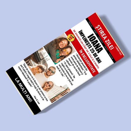 Ciocolată personalizată cu mesaj și poze - Știrea zilei