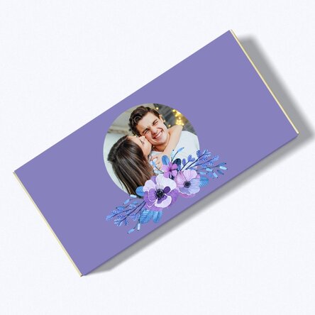 Ciocolată personalizată cu o poză - Flowers