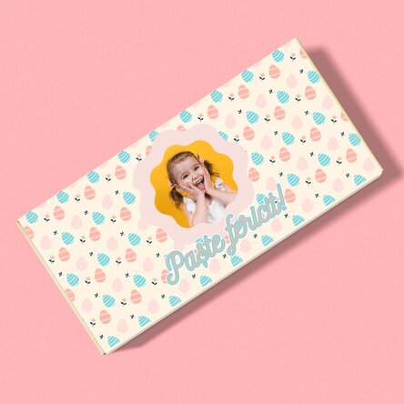 Personalised chocolate with a photo - Happy Easter!