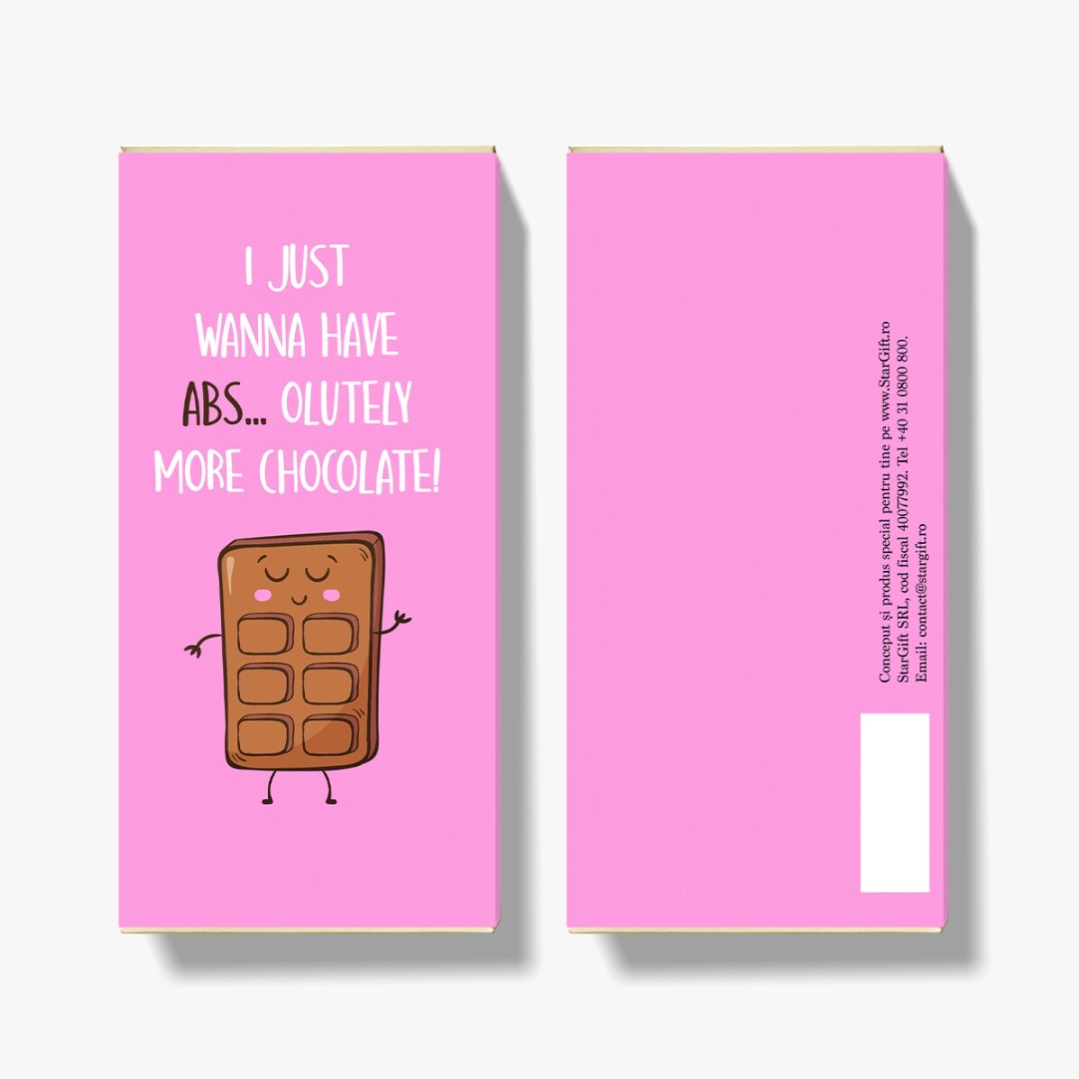 Ciocolată personalizată cu text - Abs