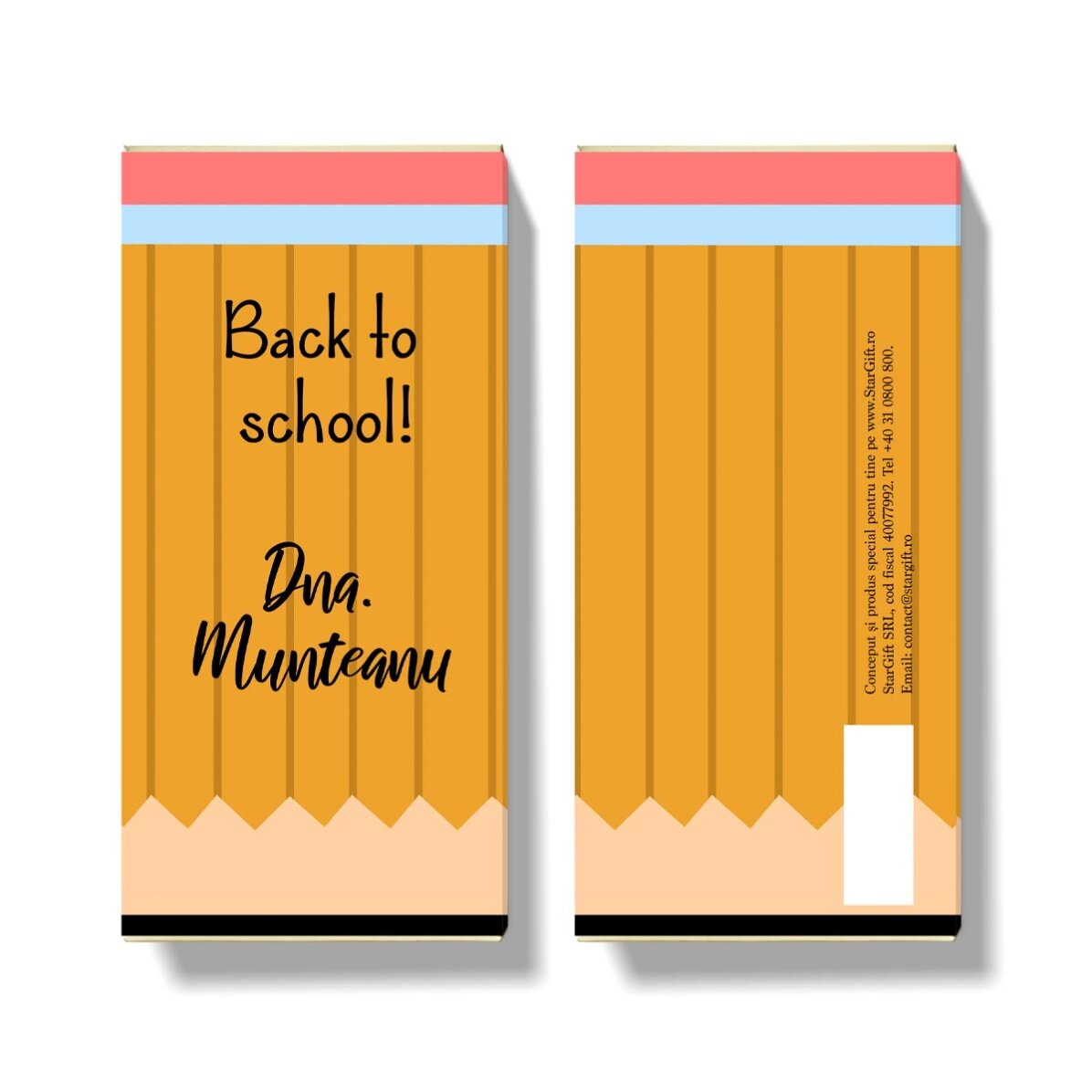 Ciocolată personalizată cu text - Creion