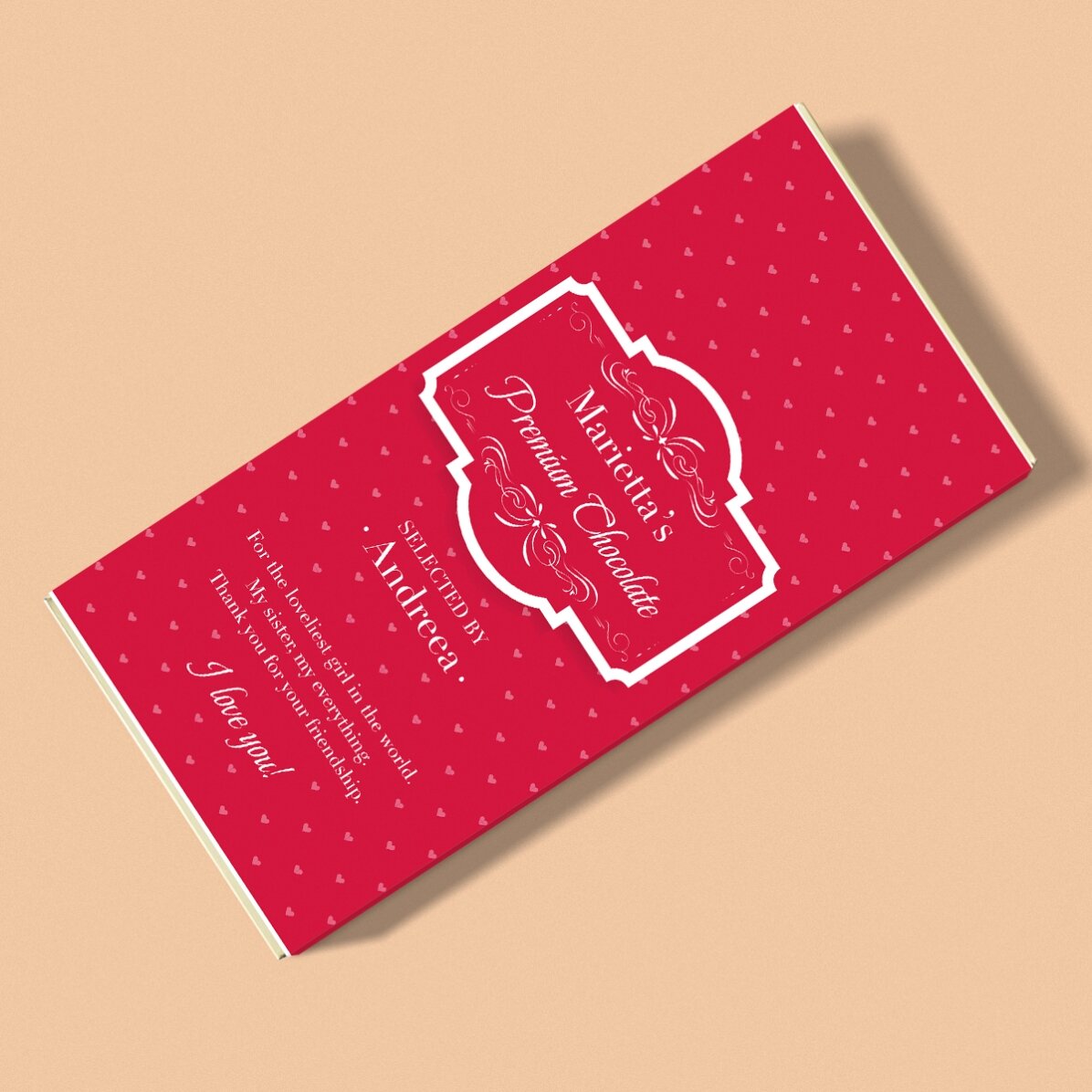 Ciocolată personalizată cu text - French