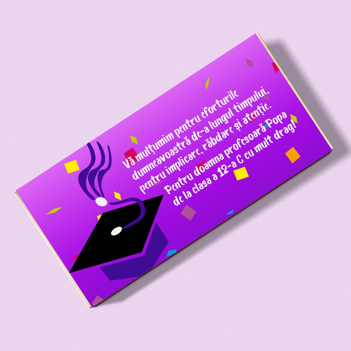 Ciocolată personalizată cu text - Graduation