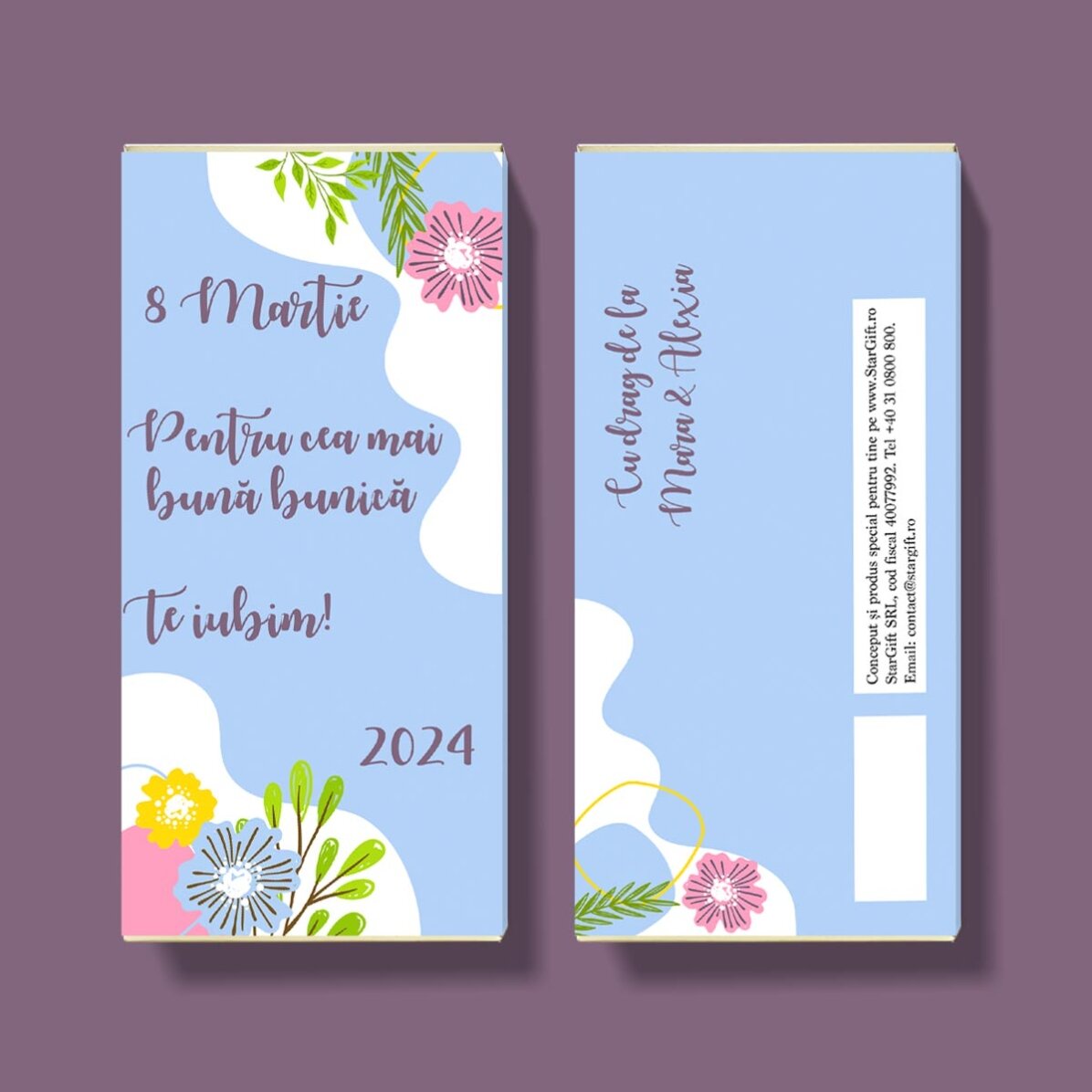 Ciocolată personalizată cu text - Happiness