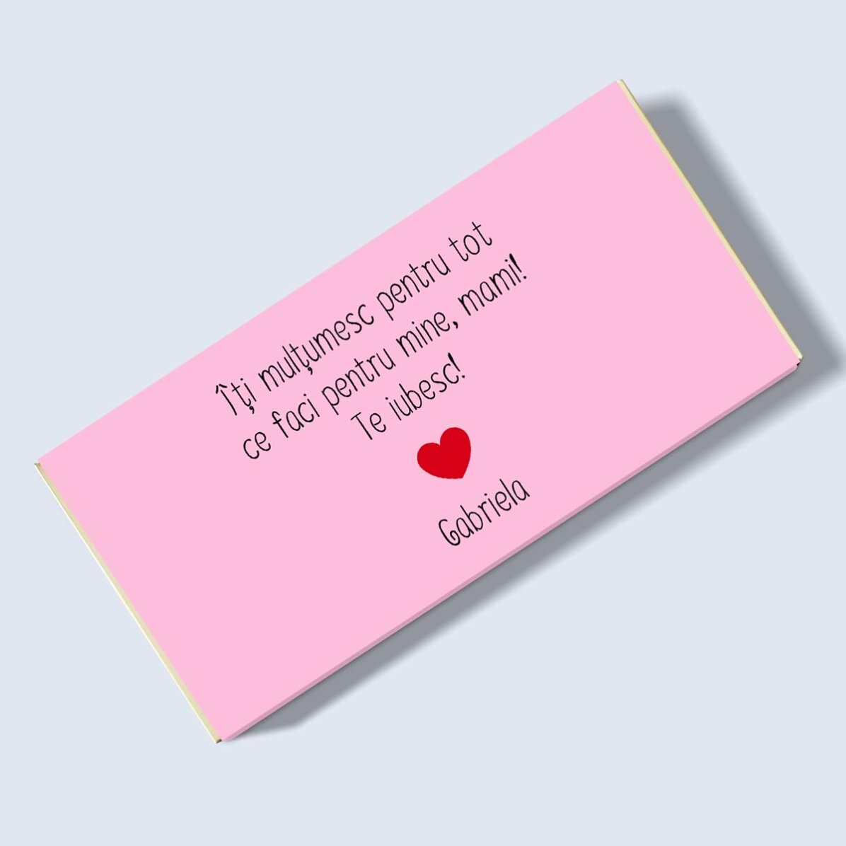 Ciocolată personalizată cu text - Heart